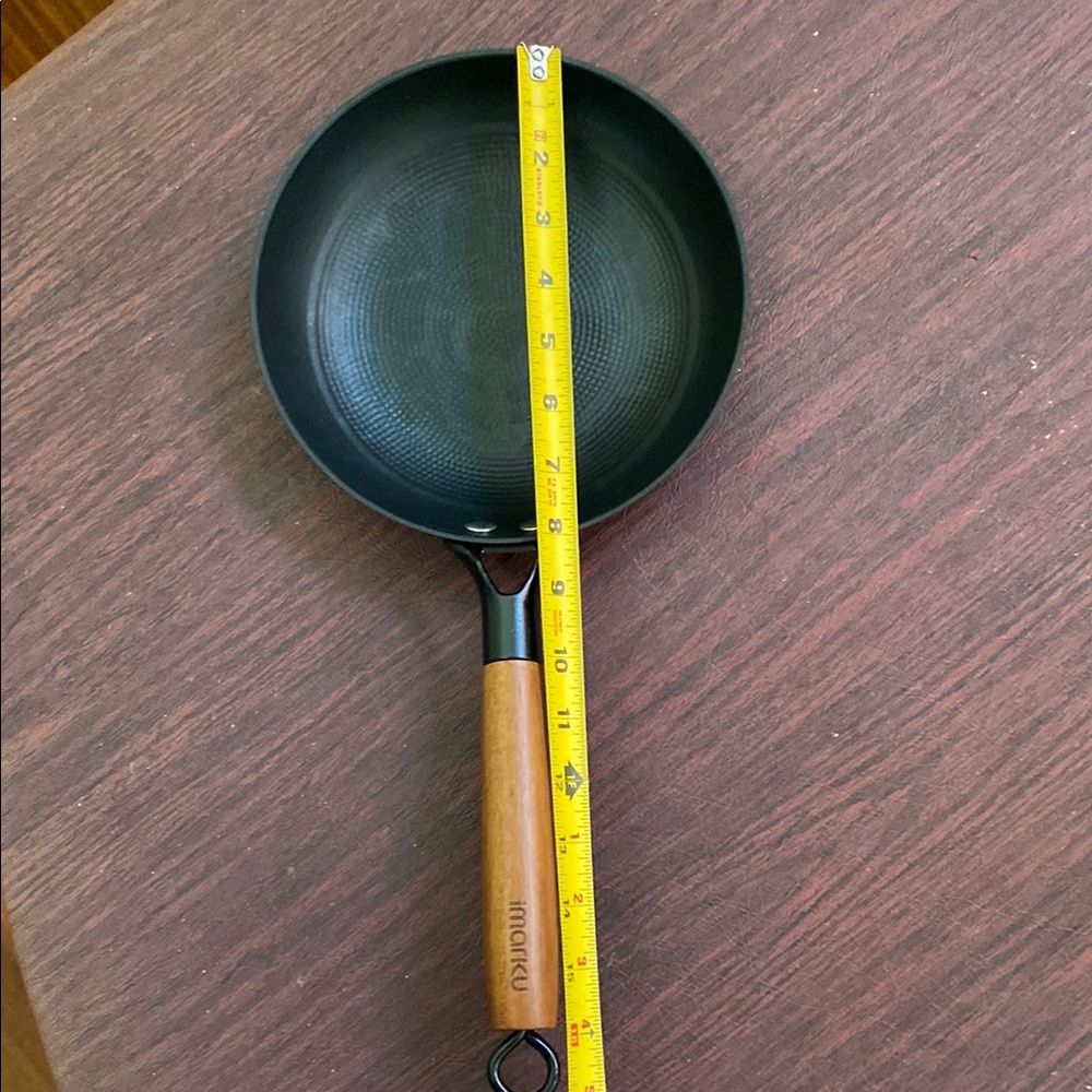 Imarku Black Pan with Wooden Handle